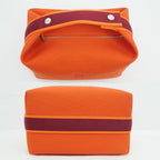Hermes Brid-a-brac GM Orange Silver Handbag Pouch — view 4