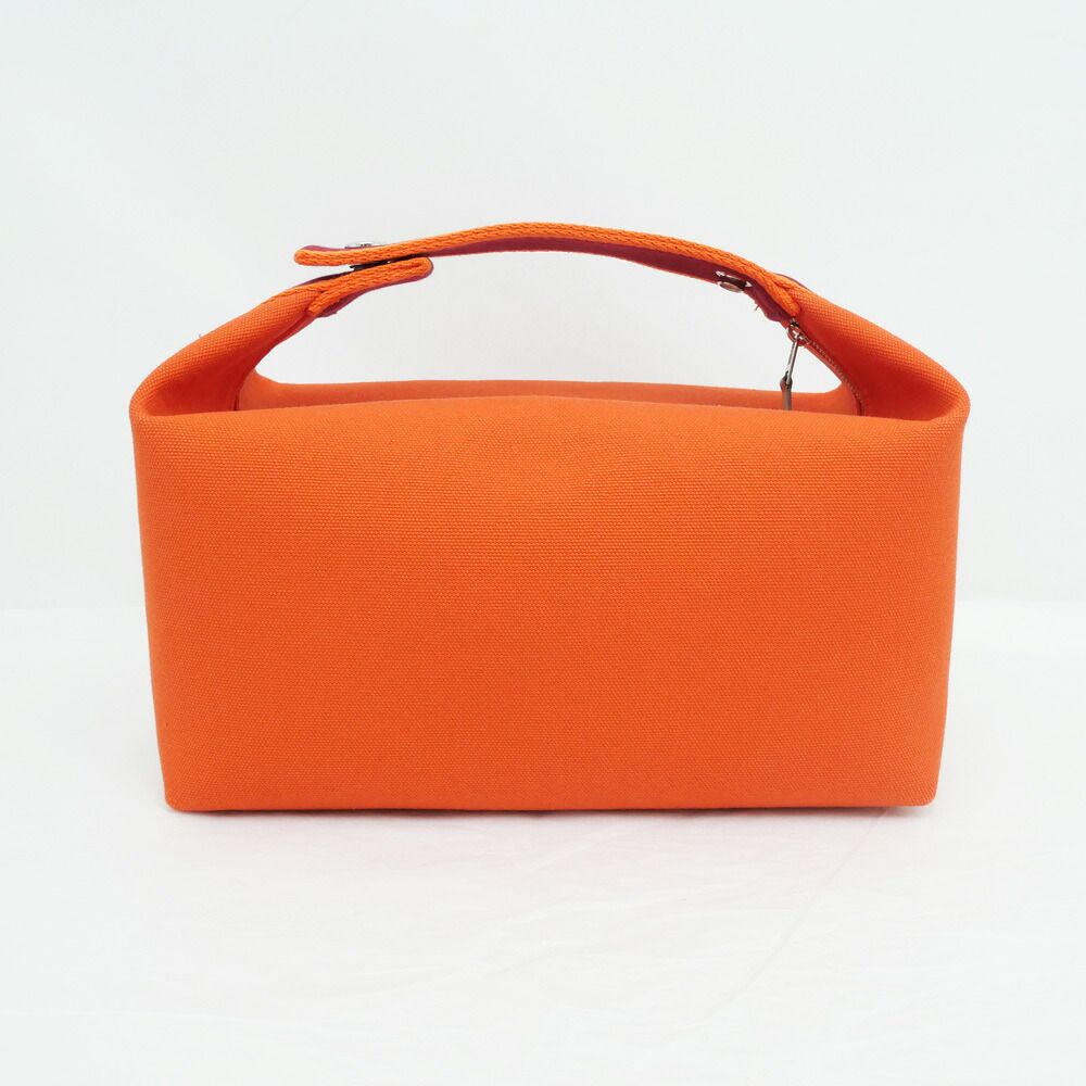 Hermes Brid-a-brac GM Orange Silver Handbag Pouch — view 2