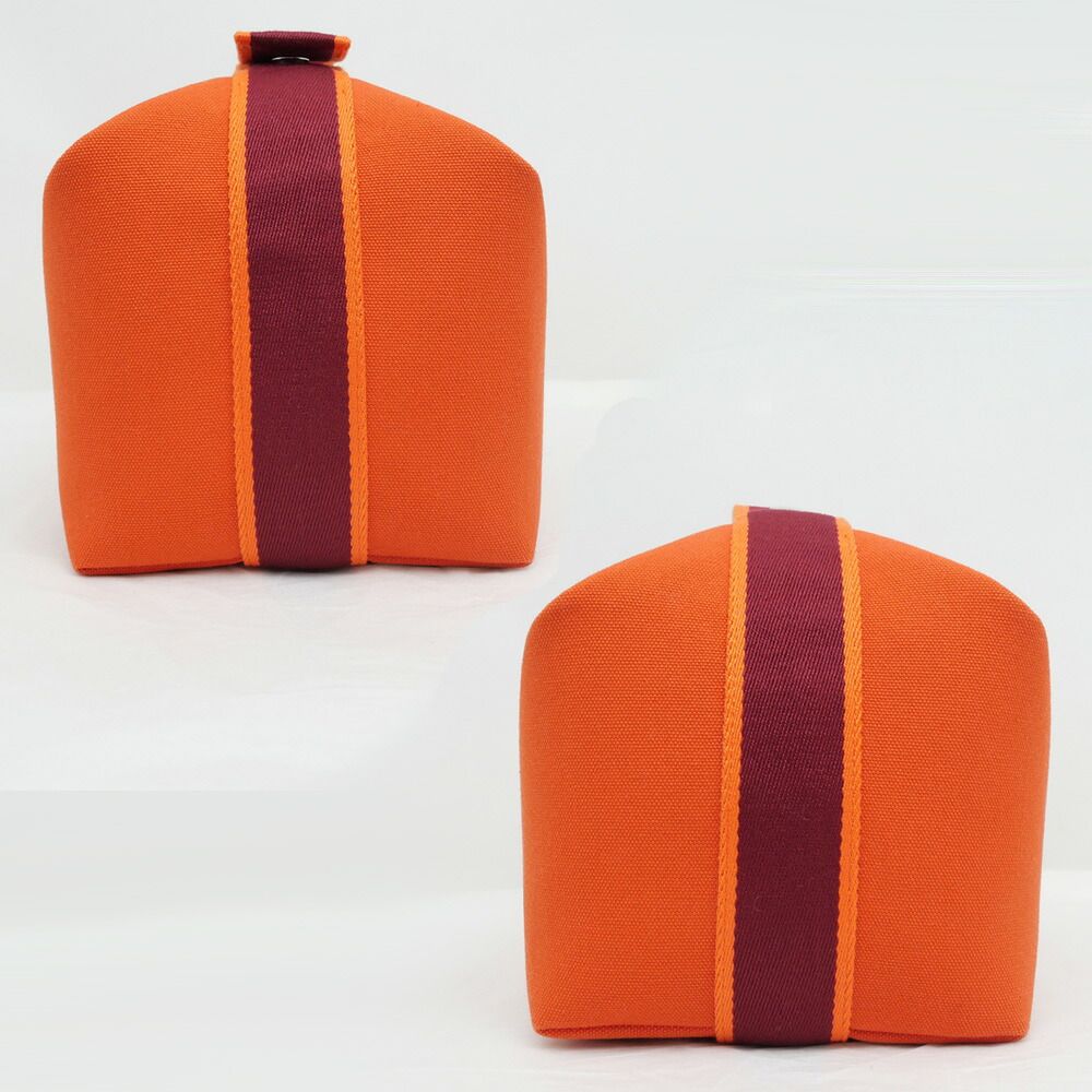 Hermes Brid-a-brac GM Orange Silver Handbag Pouch — view 3