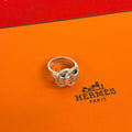 Hermes Vintage Duzano Ring 925 Sterling Silver