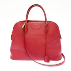 Hermes Courchevel Bolide 35 Gold Handbag Rouge
