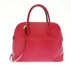 Hermes Courchevel Bolide 35 Gold Handbag Rouge — view 2