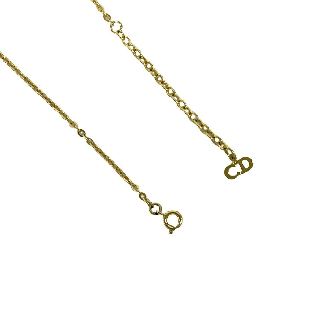 Dior Logo Pendant Choker Gold — view 4