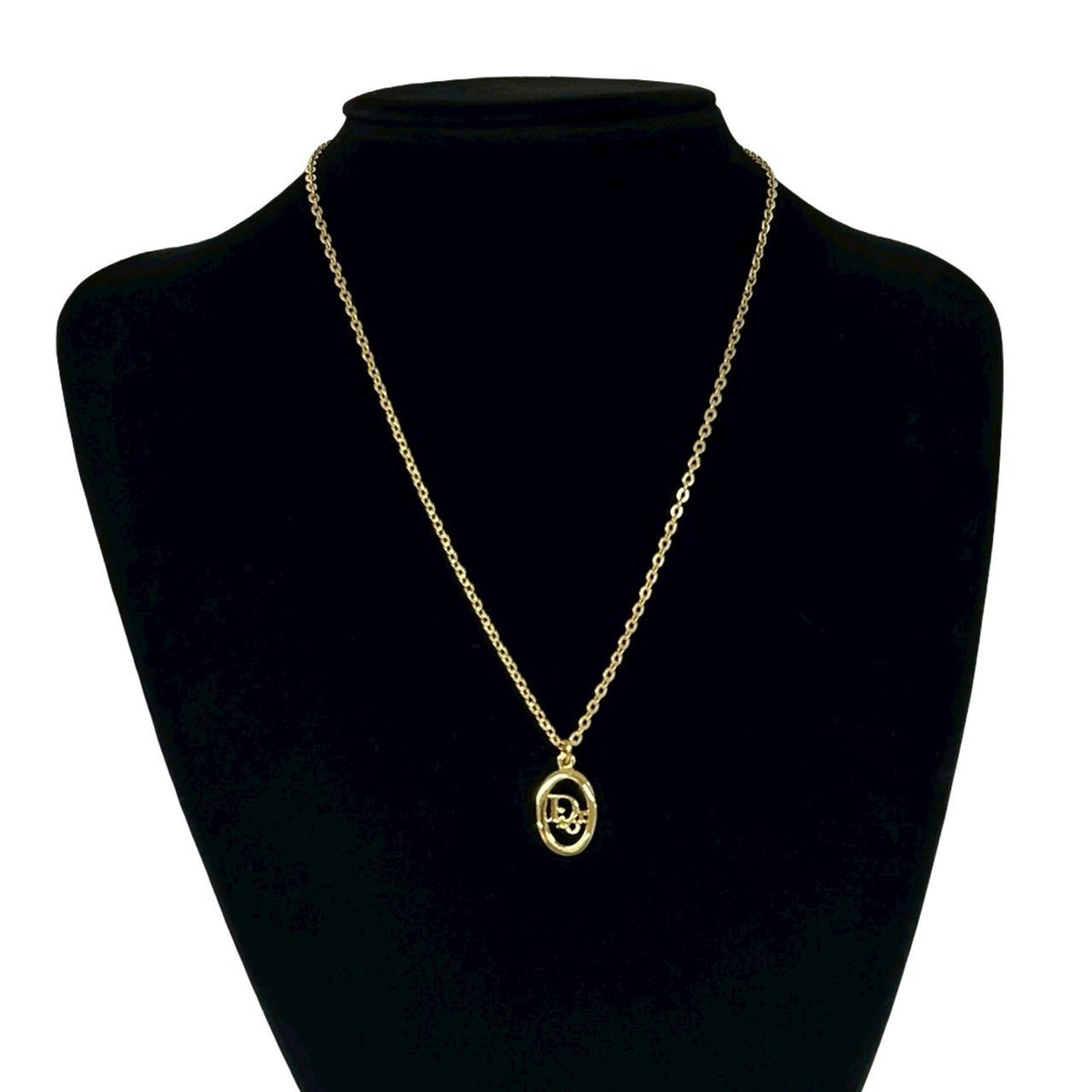 Dior Logo Pendant Choker Gold — view 2
