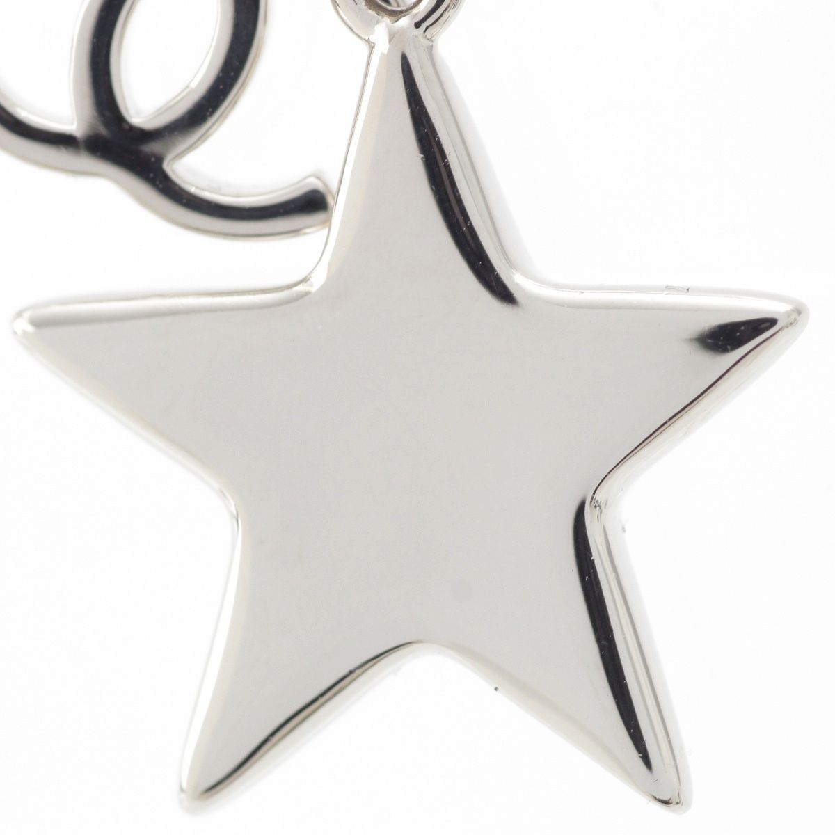 Chanel CC Logo Star Silver Necklace — view 6