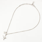 Chanel CC Logo Star Silver Necklace — view 3