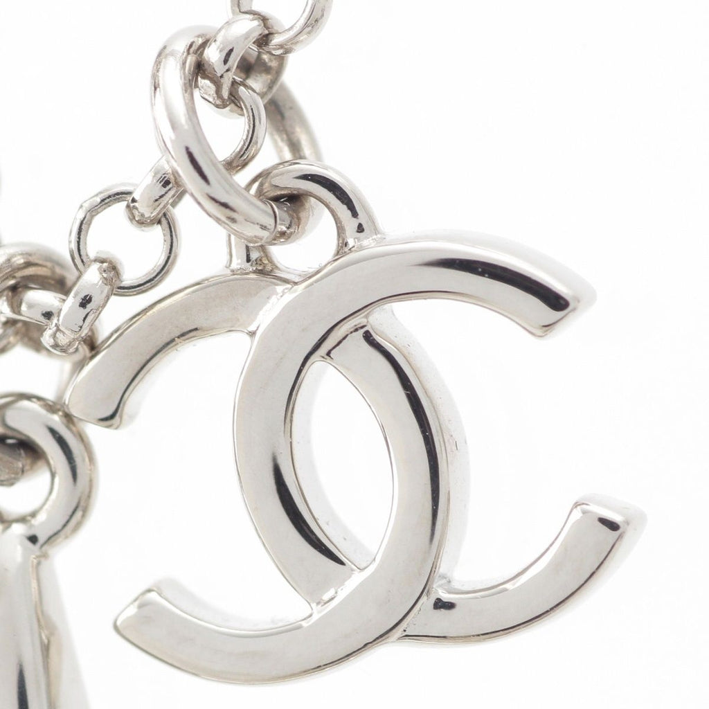 Chanel CC Logo Star Silver Necklace — view 7