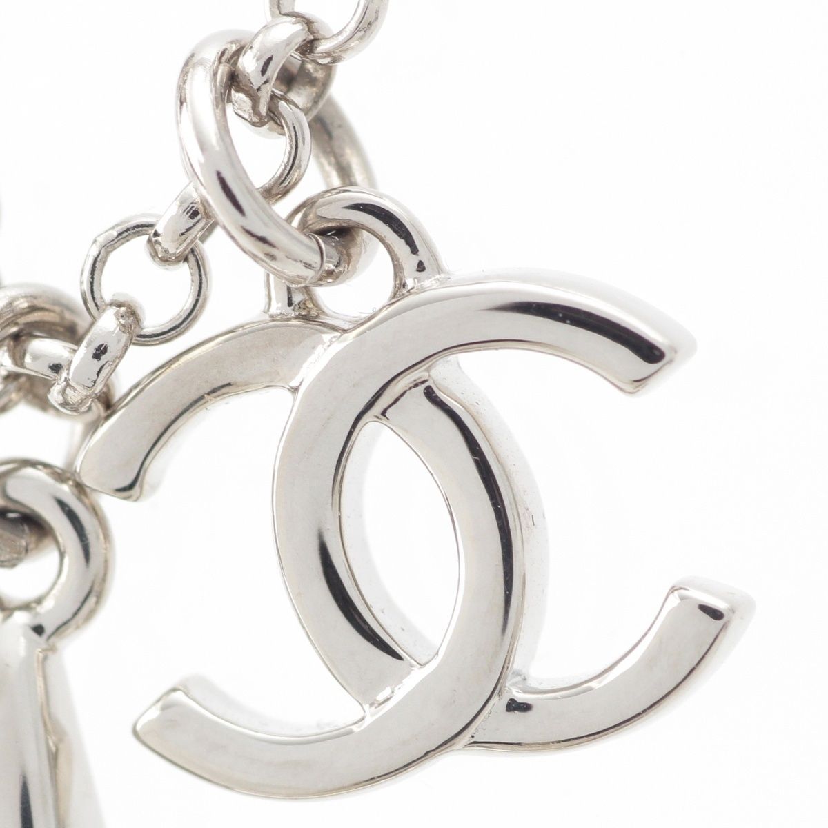 Chanel CC Logo Star Silver Necklace — view 7