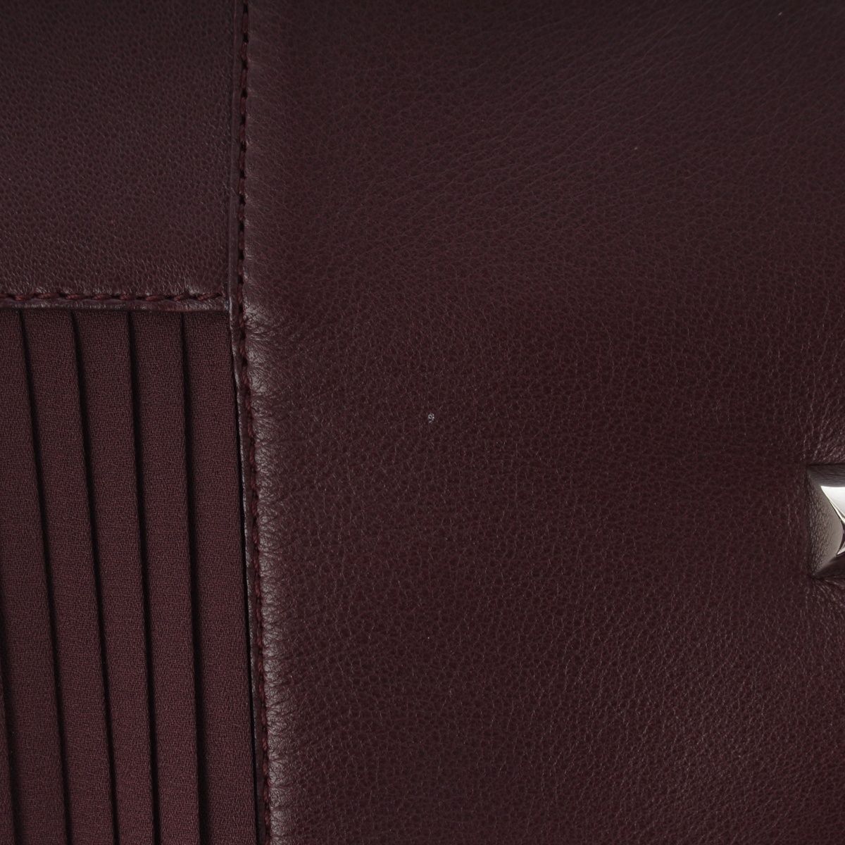 Hermes Medle Lambskin Sheep Leather Pleated Skirt Brown 38 — view 4