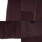 Hermes Medle Lambskin Sheep Leather Pleated Skirt Brown 38 — view 8