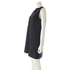 Dior Wool Silk Technical Dragonfly Bead Embroidery a Line Dress Black 38 — view 2