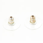 Chanel 25c CC Logo Ball Earrings Silver White — view 8