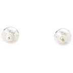 Chanel 25c CC Logo Ball Earrings Silver White — view 2