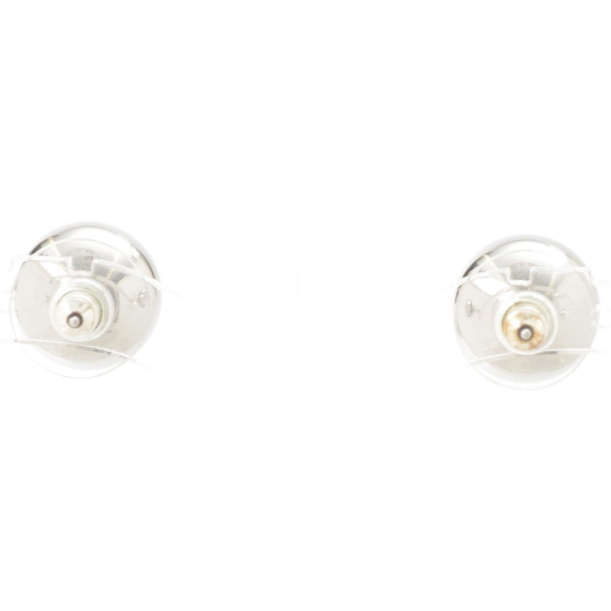 Chanel 25c CC Logo Ball Earrings Silver White — view 2