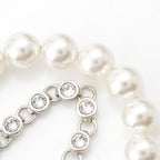 Chanel 24 Pearl Rhinestone Necklace Silver — view 6