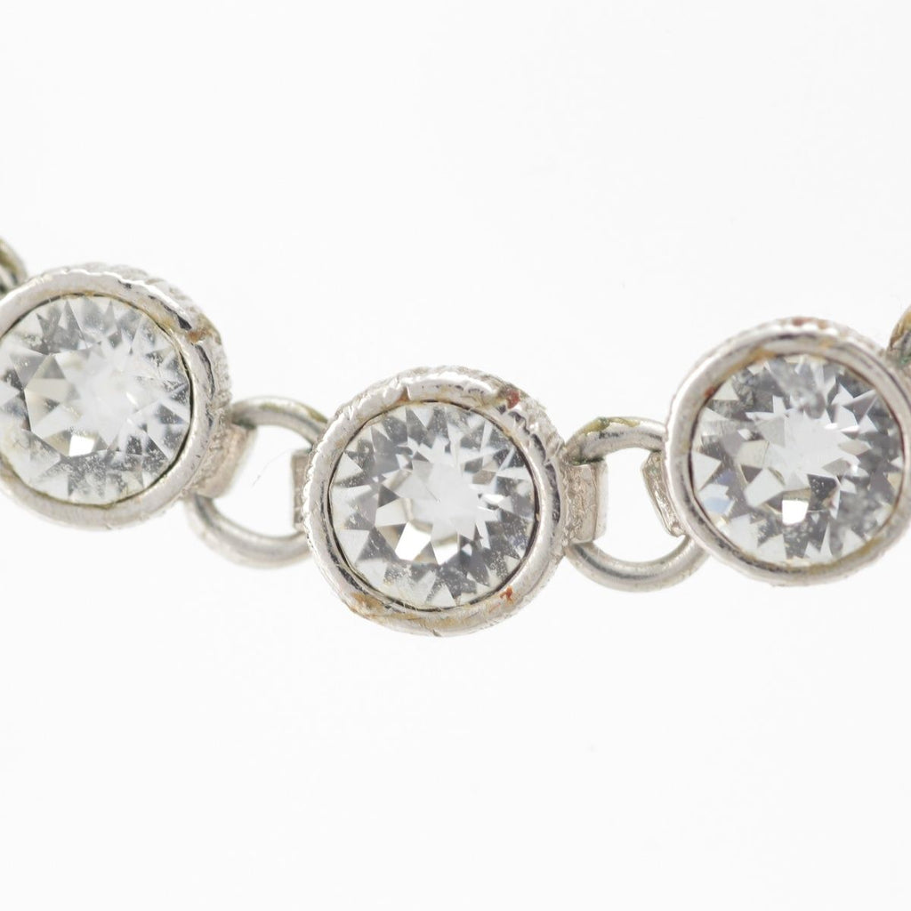 Chanel 24 Pearl Rhinestone Necklace Silver — view 5