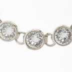 Chanel 24 Pearl Rhinestone Necklace Silver — view 5