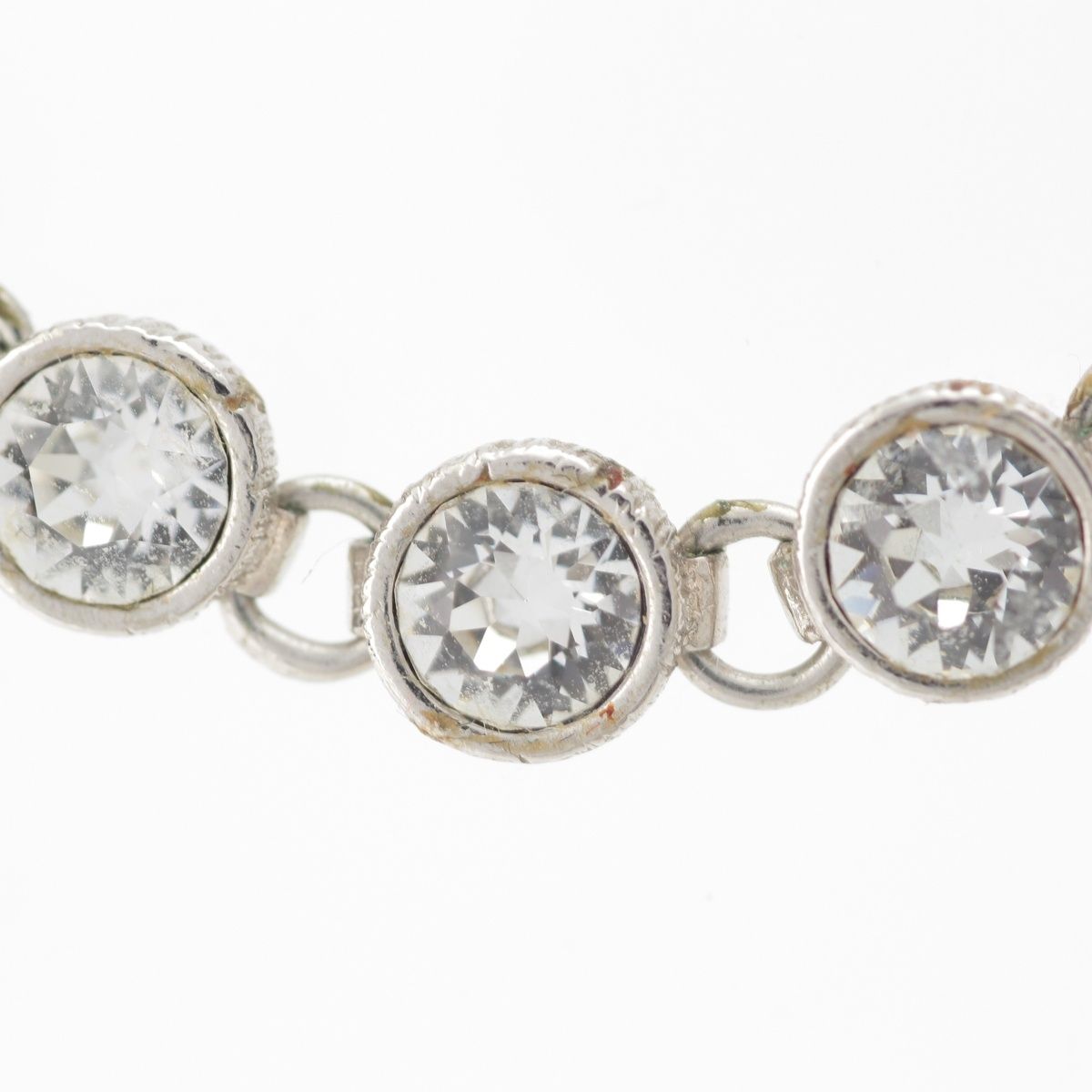 Chanel 24 Pearl Rhinestone Necklace Silver — view 5