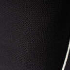 Chanel CC Logo Knit Collarless Jacket Black White 38 — view 8