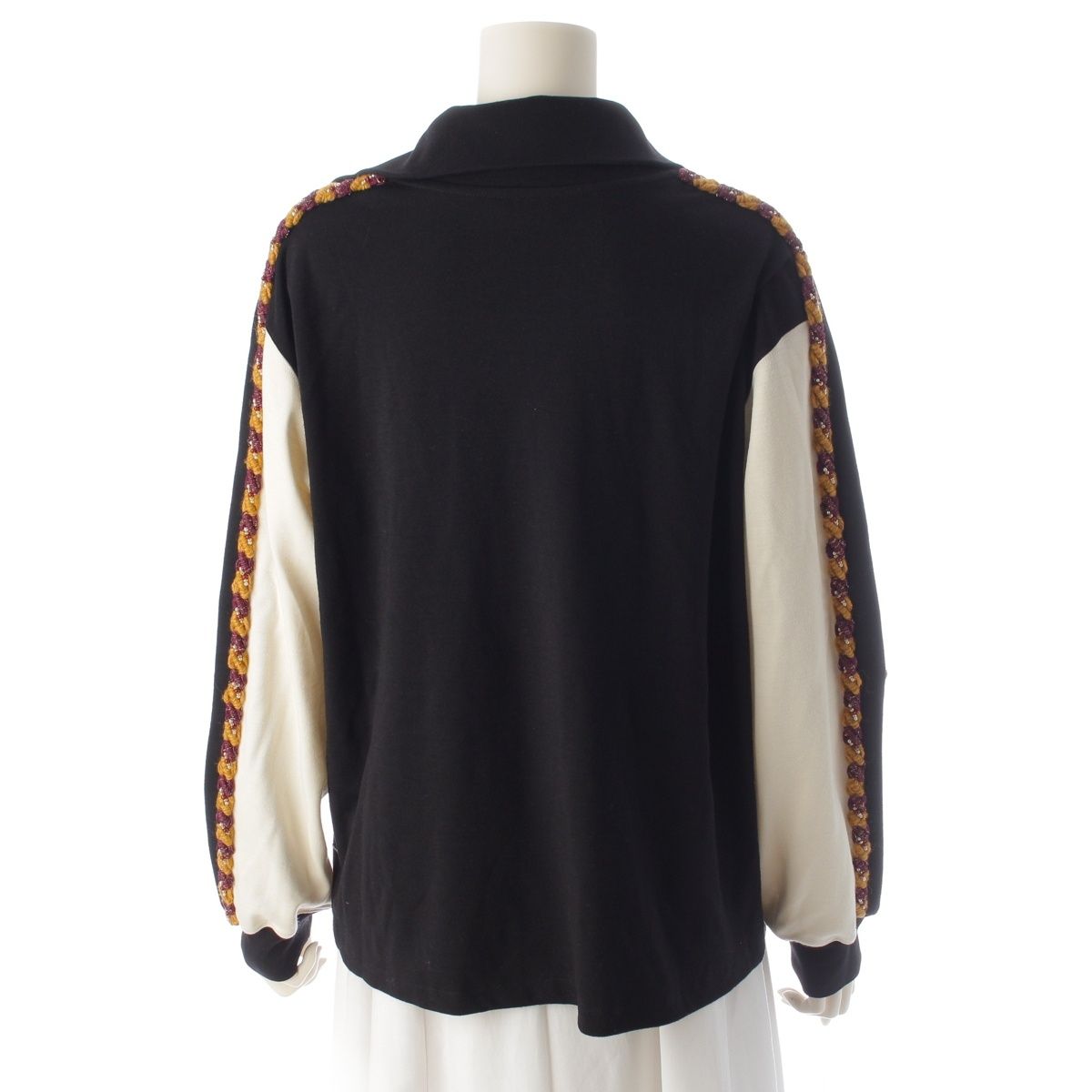 Chanel le CC Logo Rhinestone Tweed Sweatshirt Black Multicolor — view 4