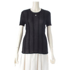 Chanel Coco Beach CC Logo Rib T-Shirt Black 42