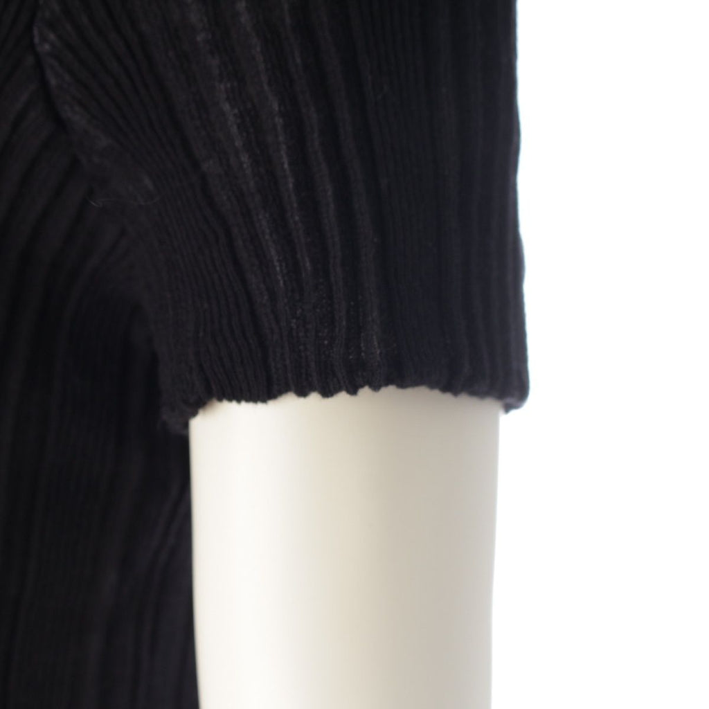Chanel Coco Beach CC Logo Rib T-Shirt Black 42 — view 7