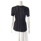 Chanel Coco Beach CC Logo Rib T-Shirt Black 42 — view 4