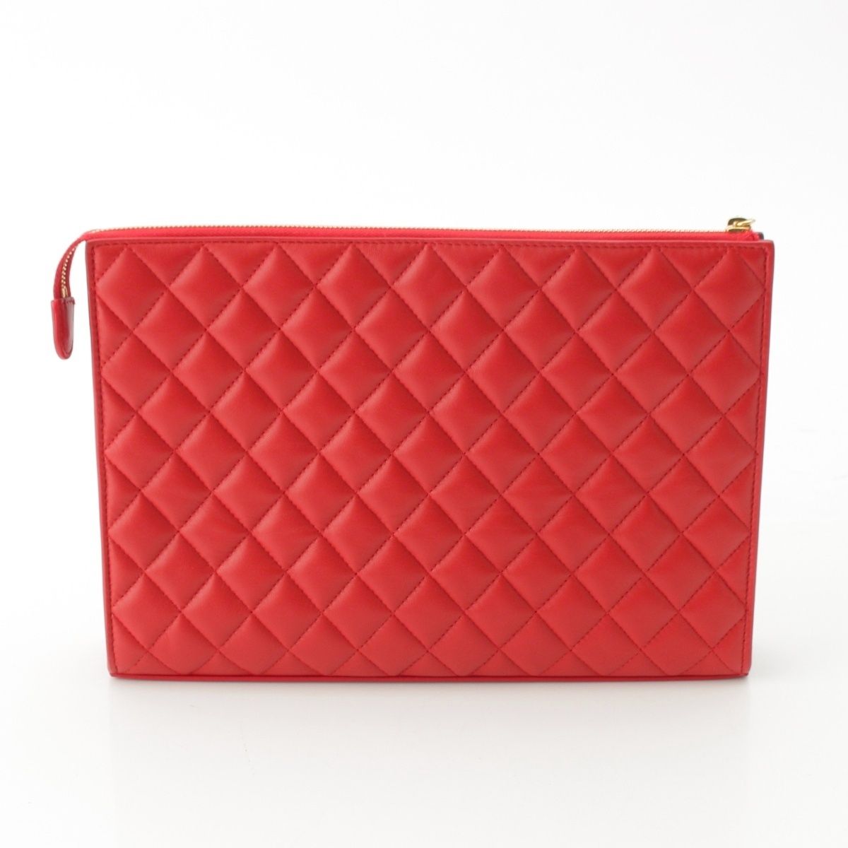 Chanel Lambskin Quilted CC Logo Clutch Bag — view 4
