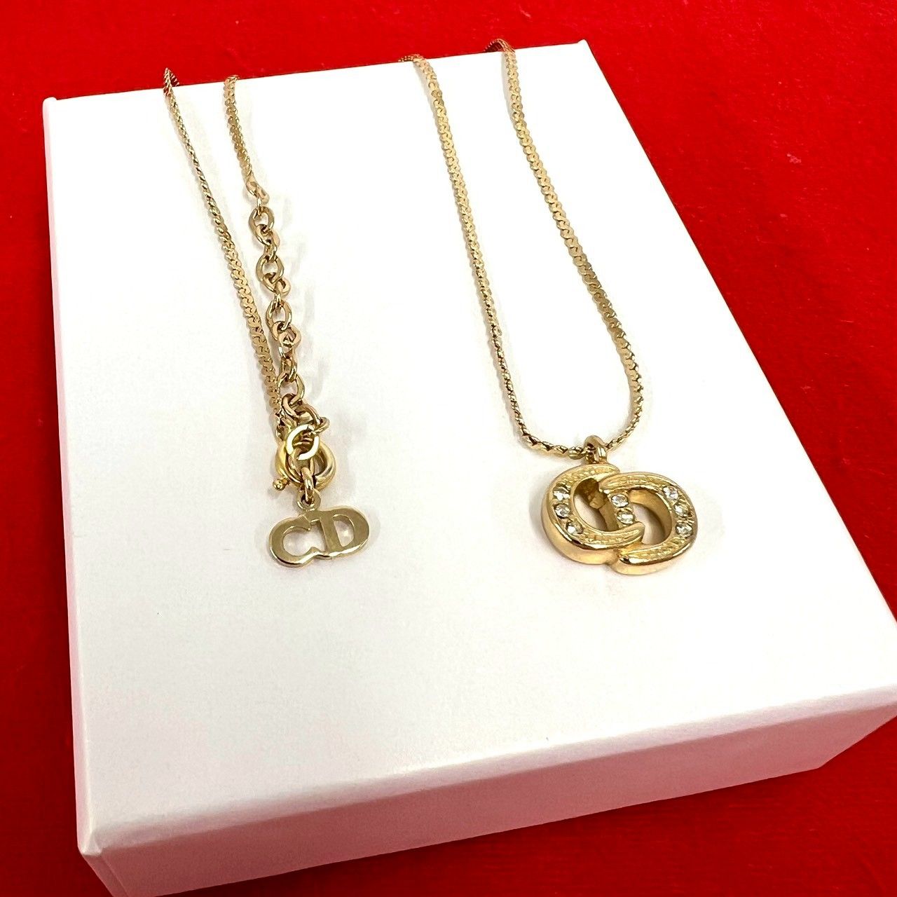 Dior CD Logo Pendant Gold