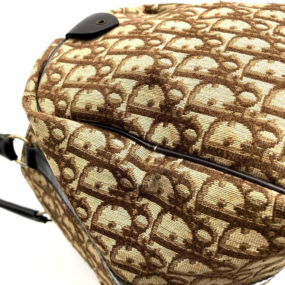 Dior Trotter Boston Bag Canvas Leather Brown Vintage — view 8