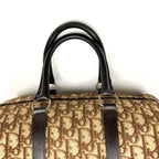 Dior Trotter Boston Bag Canvas Leather Brown Vintage — view 5