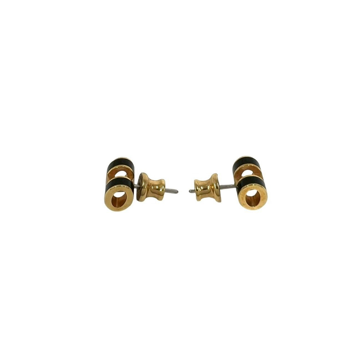 Hermes Pop H Earrings Gold Black — view 4
