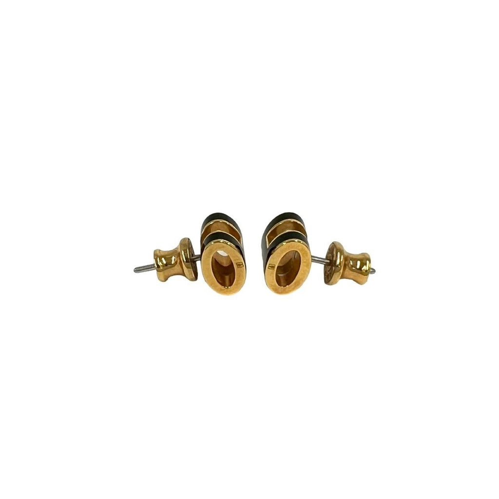 Hermes Pop H Earrings Gold Black — view 5
