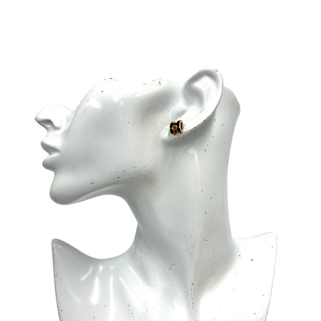 Hermes Pop H Earrings Gold Black — view 2