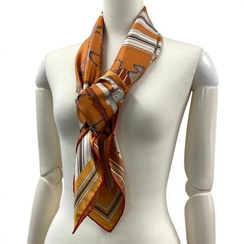 Hermes Carre 90 Double Face Horsewear Silk Scarf — view 3