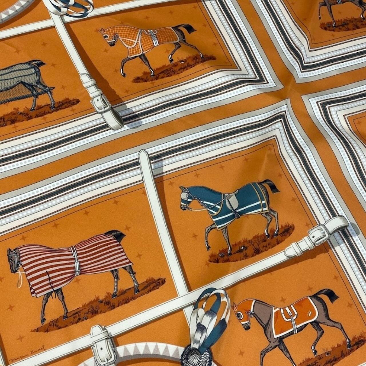Hermes Carre 90 Double Face Horsewear Silk Scarf — view 4