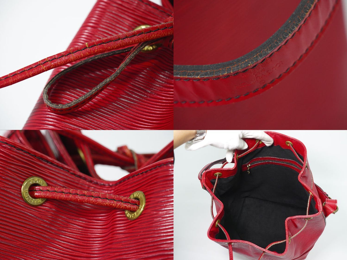 Louis Vuitton LV Noe Epi Leather Shoulder Bag Castilian Red — view 8