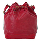 Louis Vuitton LV Noe Epi Leather Shoulder Bag Castilian Red