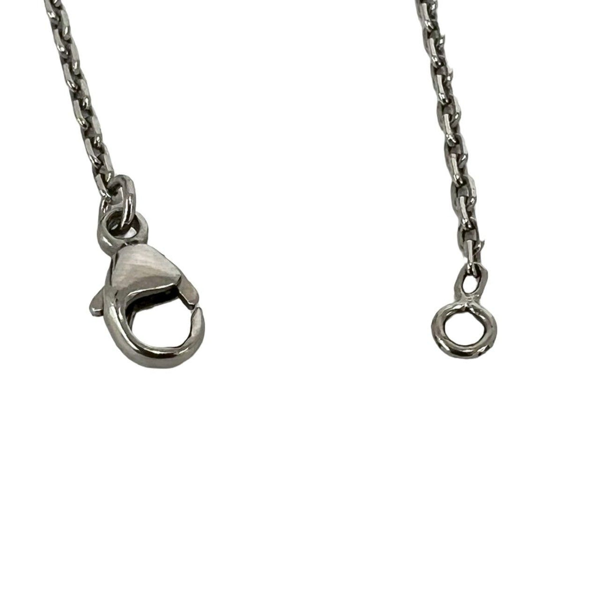 Hermes Mini Pop H Necklace Metal Pendant Choker Silver Beige — view 4