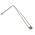 Hermes Mini Pop H Necklace Metal Pendant Choker Silver Beige — view 5