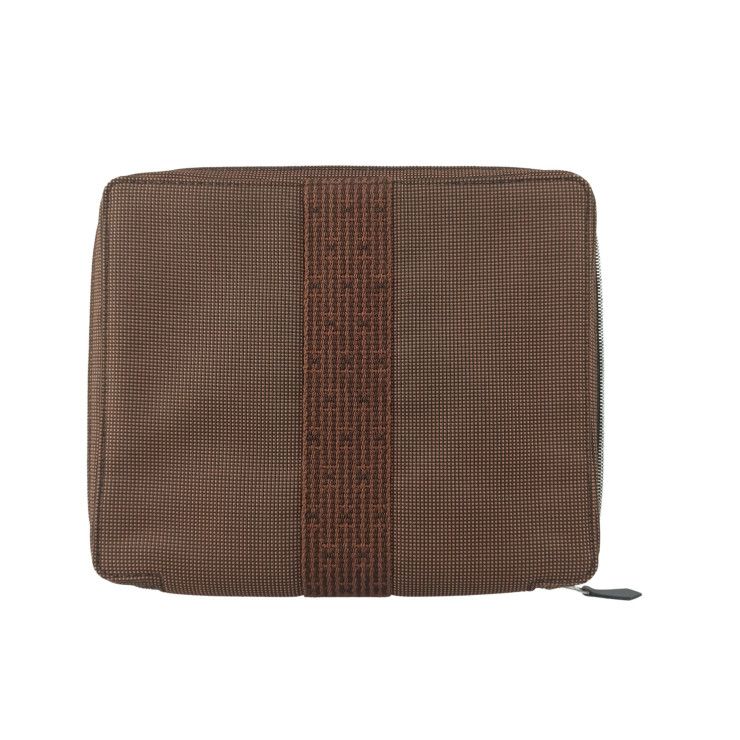 Hermes Clutch Herline Multi Case Brown Canvas Zip Around — view 3