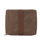 Hermes Clutch Herline Multi Case Brown Canvas Zip Around