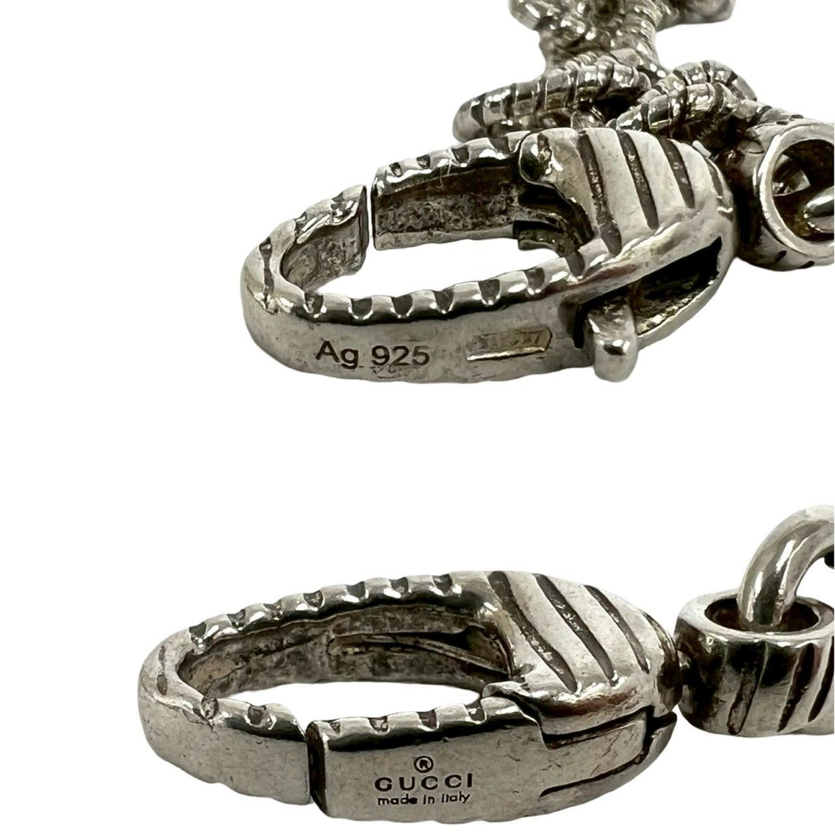 Gucci Vintage 925 Sterling Silver Chain Pendant Choker — view 3