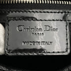 Dior Lady Dior Large 2-Way Shoulder Bag Enamel Patent Leather Black — view 7