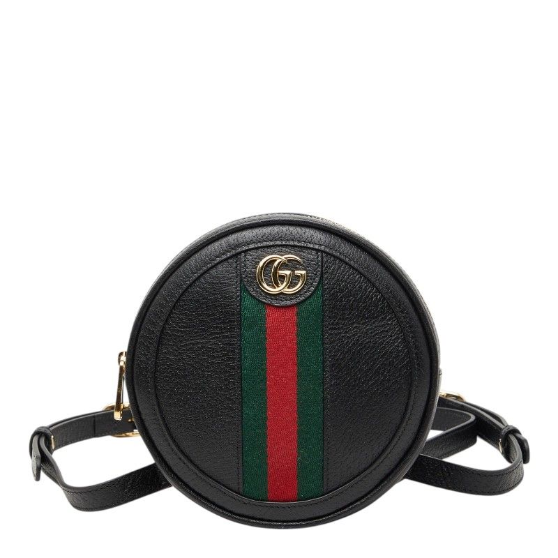 Gucci Ophidia Sherry Line GG Mini Backpack Black Leather Canvas