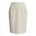 Chanel Tweed Skirt Tight 42 Ivoryu-l