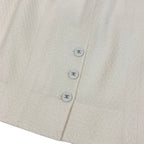 Chanel Tweed Skirt Tight 42 Ivoryu-l — view 6