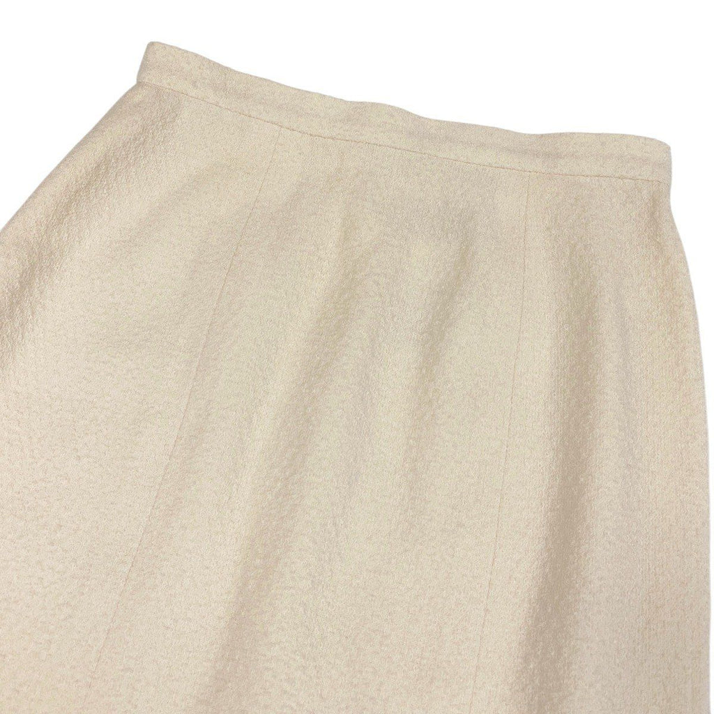 Chanel Tweed Skirt Tight 42 Ivoryu-l — view 4