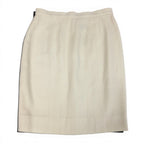 Chanel Tweed Skirt Tight 42 Ivoryu-l — view 2