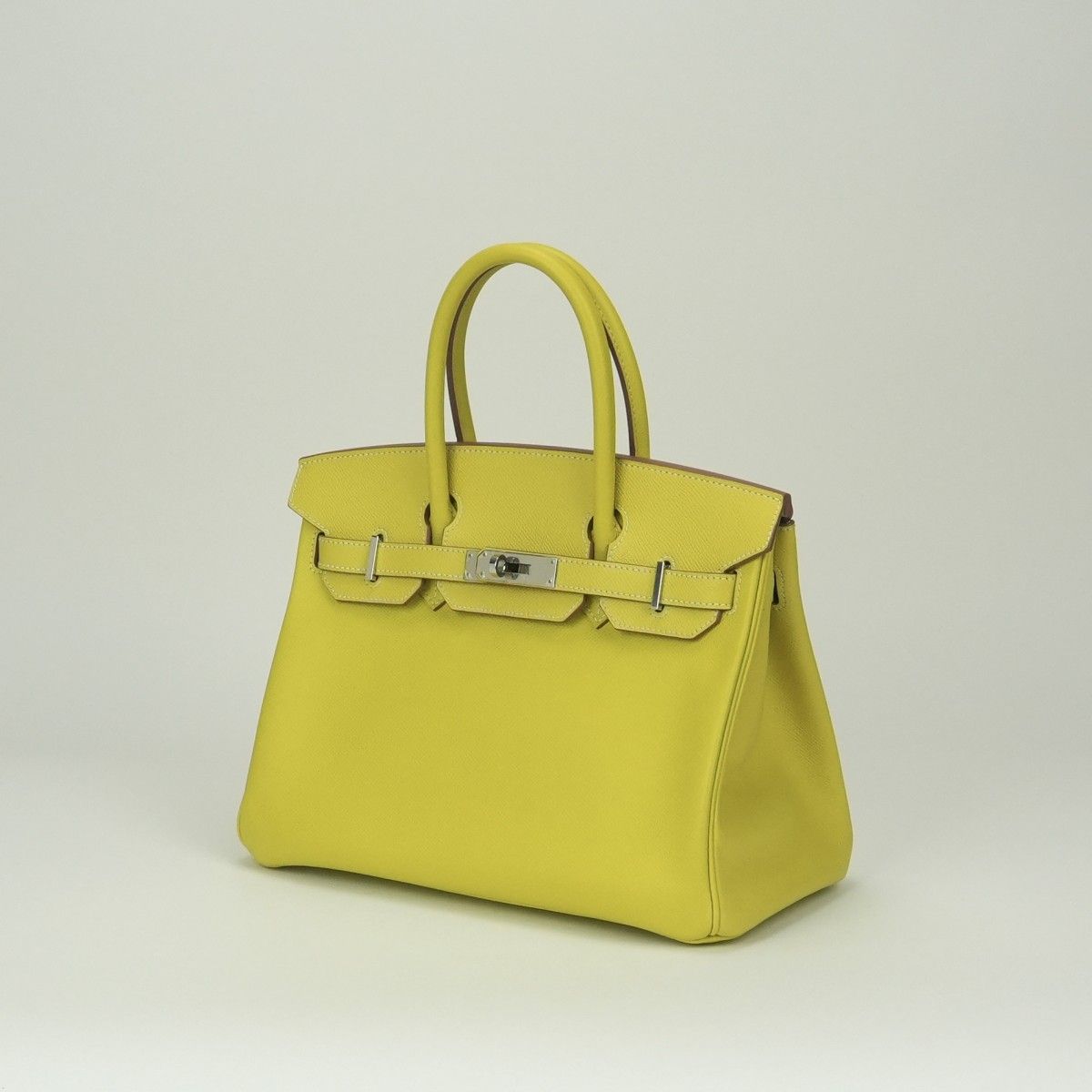 Hermes Birkin 30 Candy 30 Tote Epsom Soufre Grimuet Gray Mouette Yellow — view 2